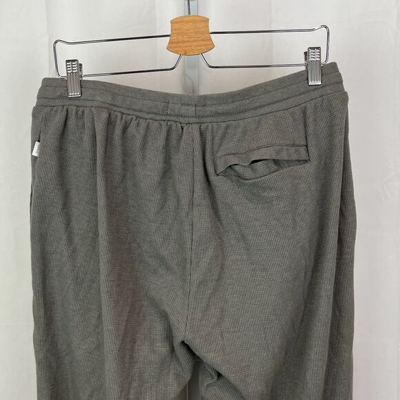 ONIA Size 2XL XXL Waffle Knit Cotton Blend Jogger Lounge Pants Drawstring Gray - Picture 5 of 10